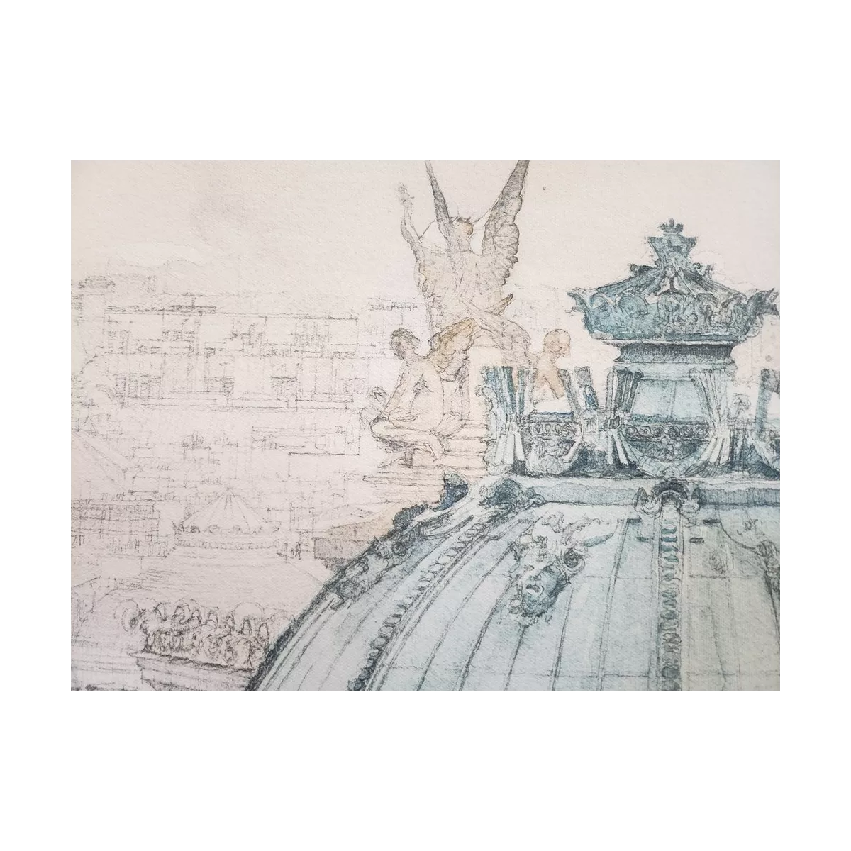 Tableau Toits de Paris I 120x50