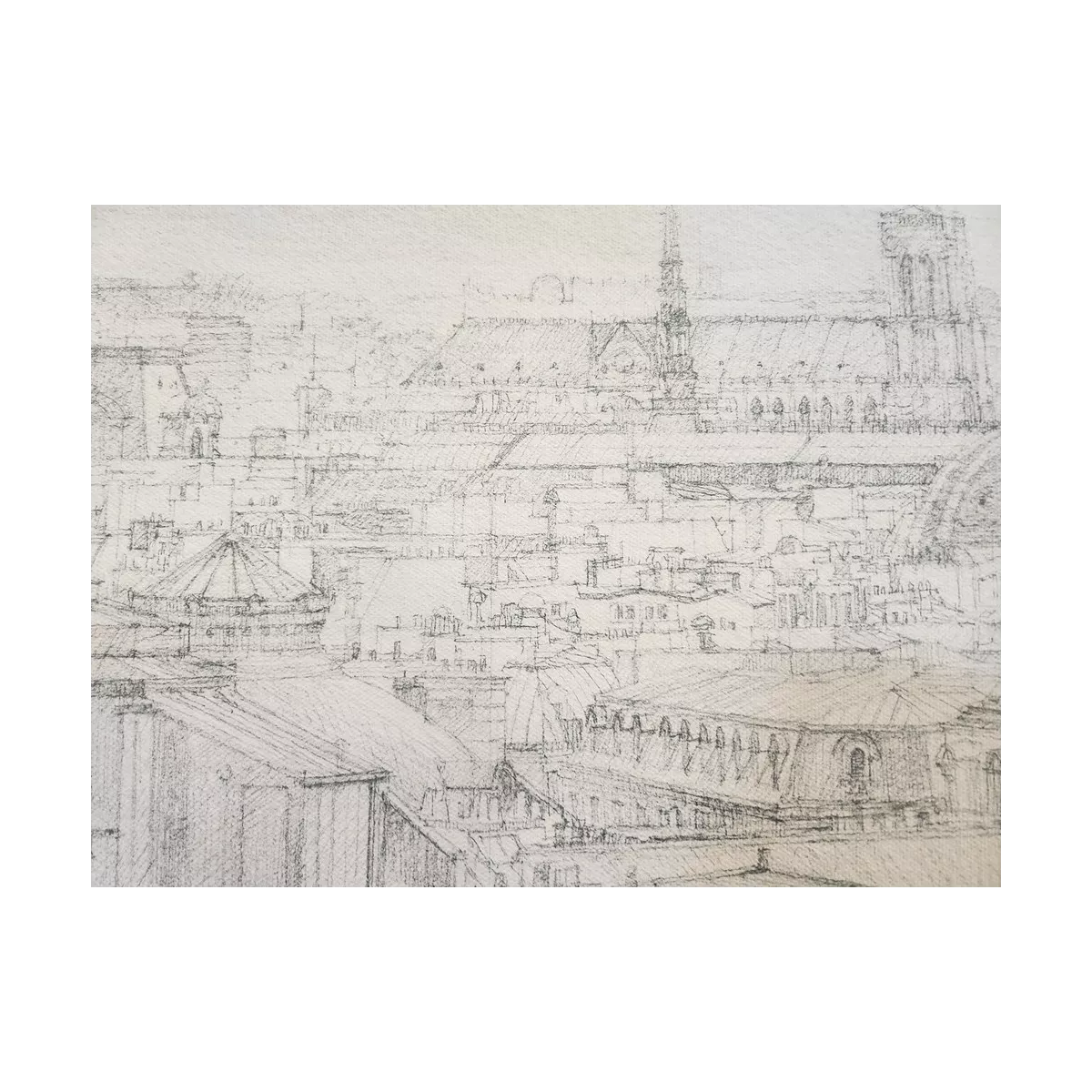 Tableau Toits de Paris I 120x50