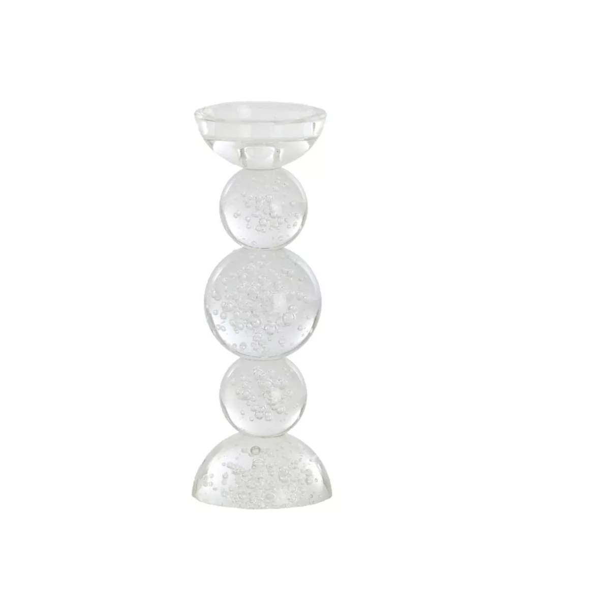 Photophore verre bullé H.27cm