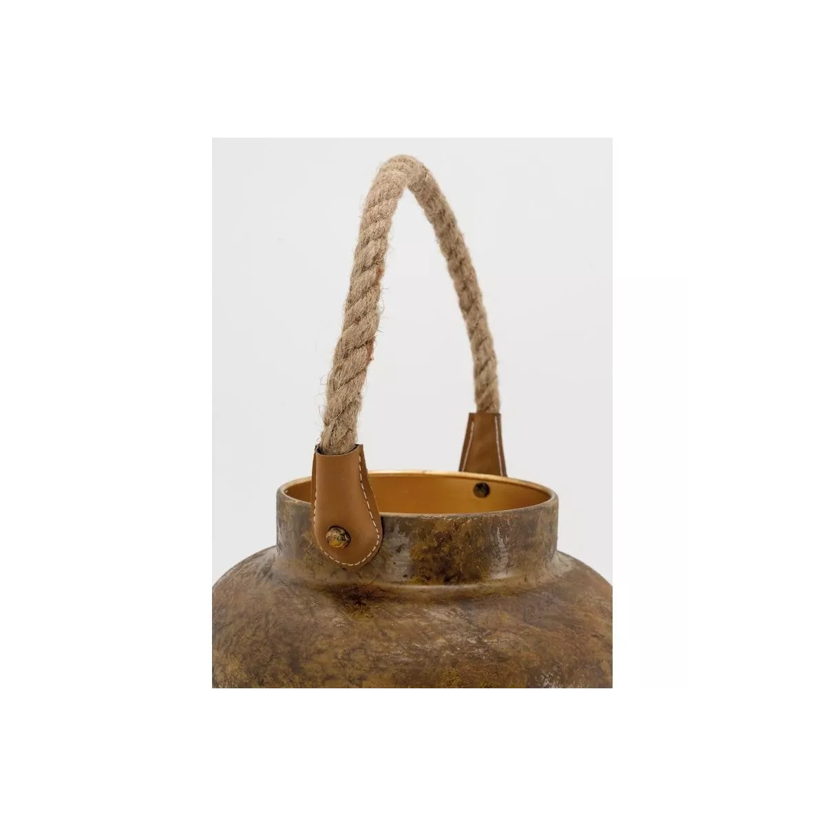 Lanterne Métal Cerf Brun H.30