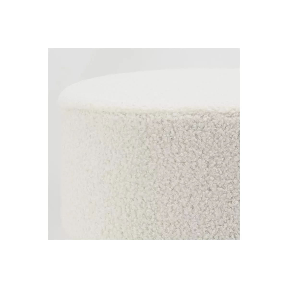 Tabouret en Bouclette Blanche H.45cm