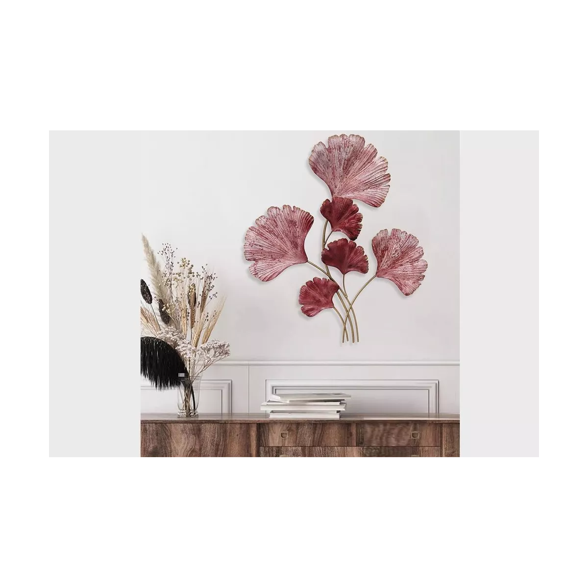 Déco Murale Feuillage Rose 40x50