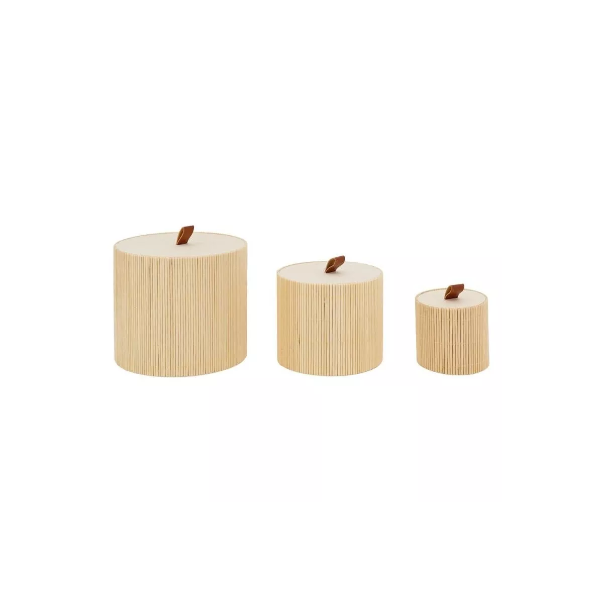 Boite Bambou Idia ronde 15x15
