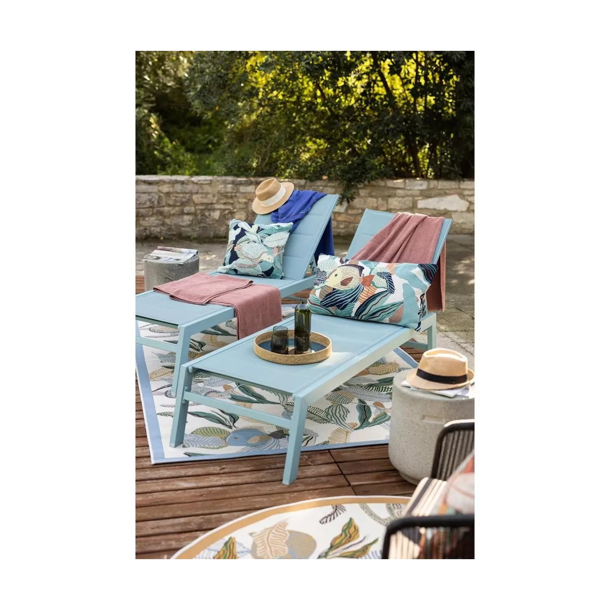 Tapis Outdoor Dori Lagon Rond 160