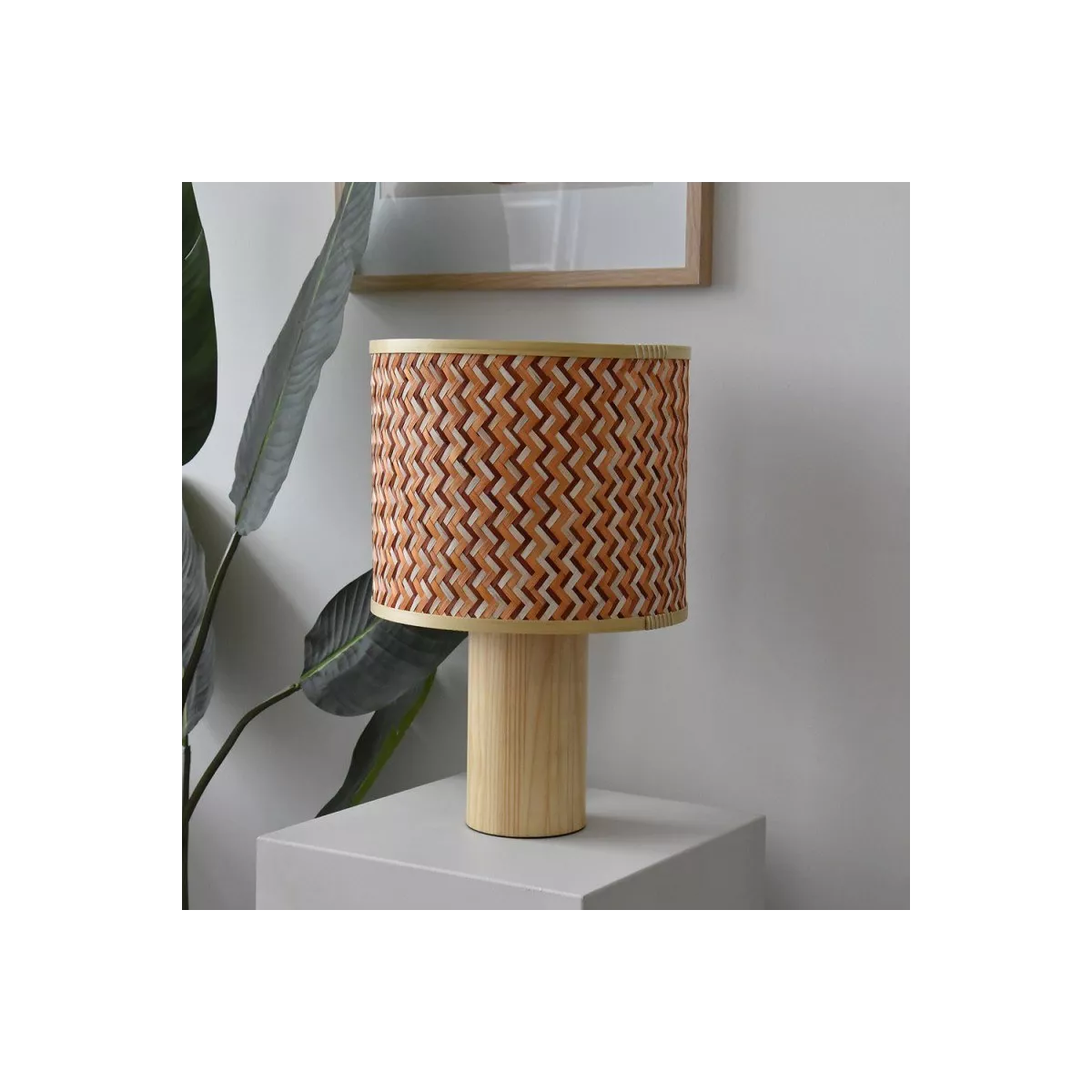 Lampe en rotin Phil H.38 Terracotta