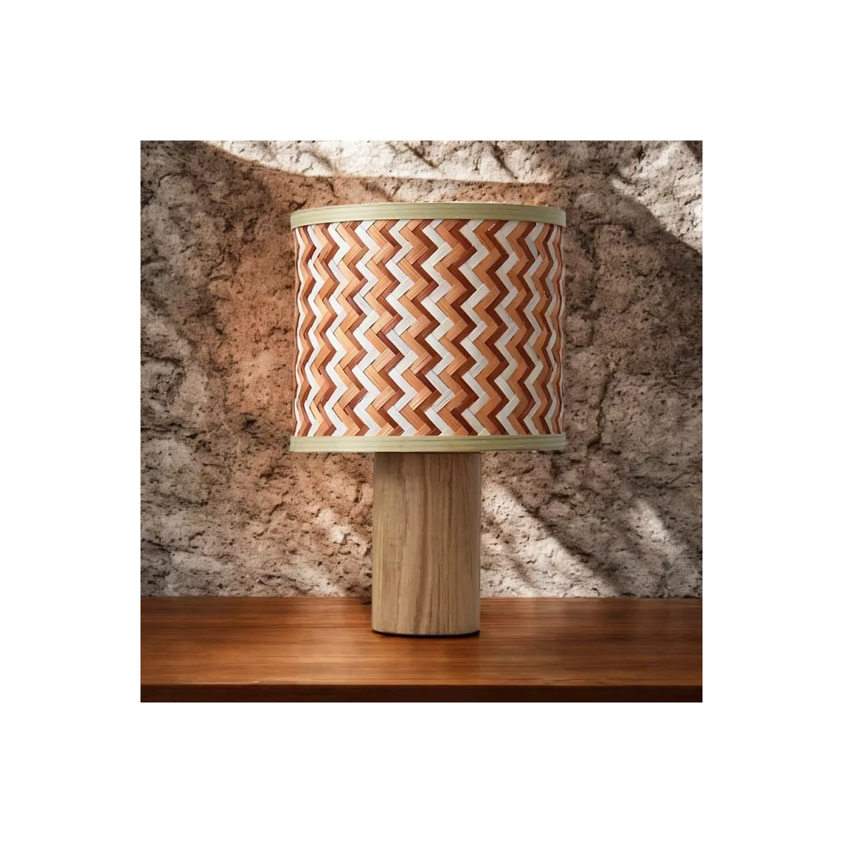Lampe en rotin Phil H.38 Terracotta