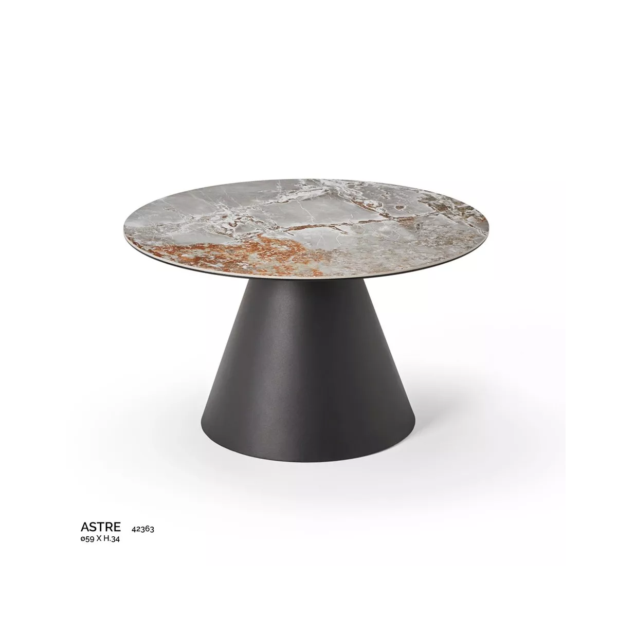 Tables Basses Astre 59x59 plateaux en céramique