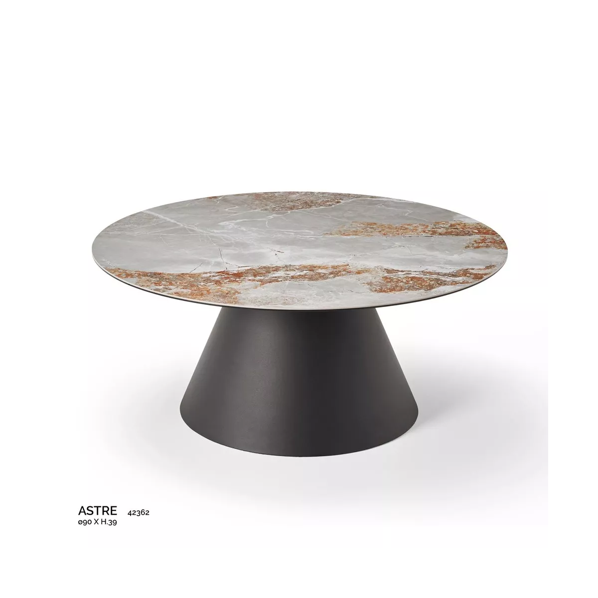 Tables Basses Astre 90x90 plateaux en céramique