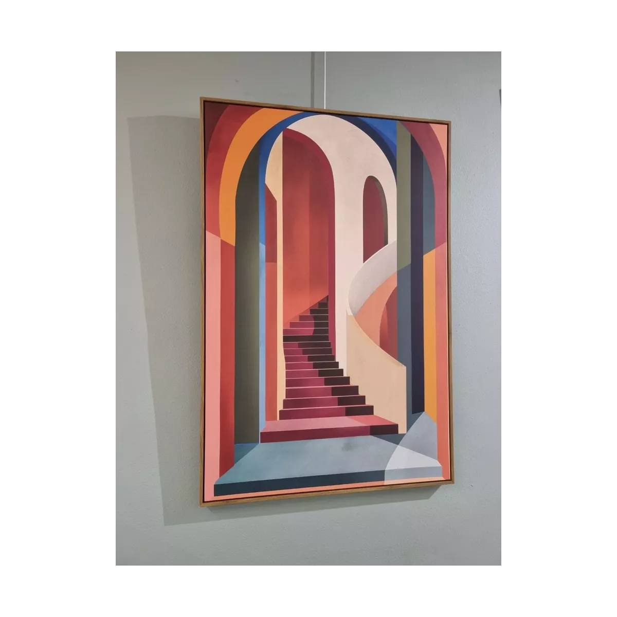 Tableau Escalier Rouge 83x123