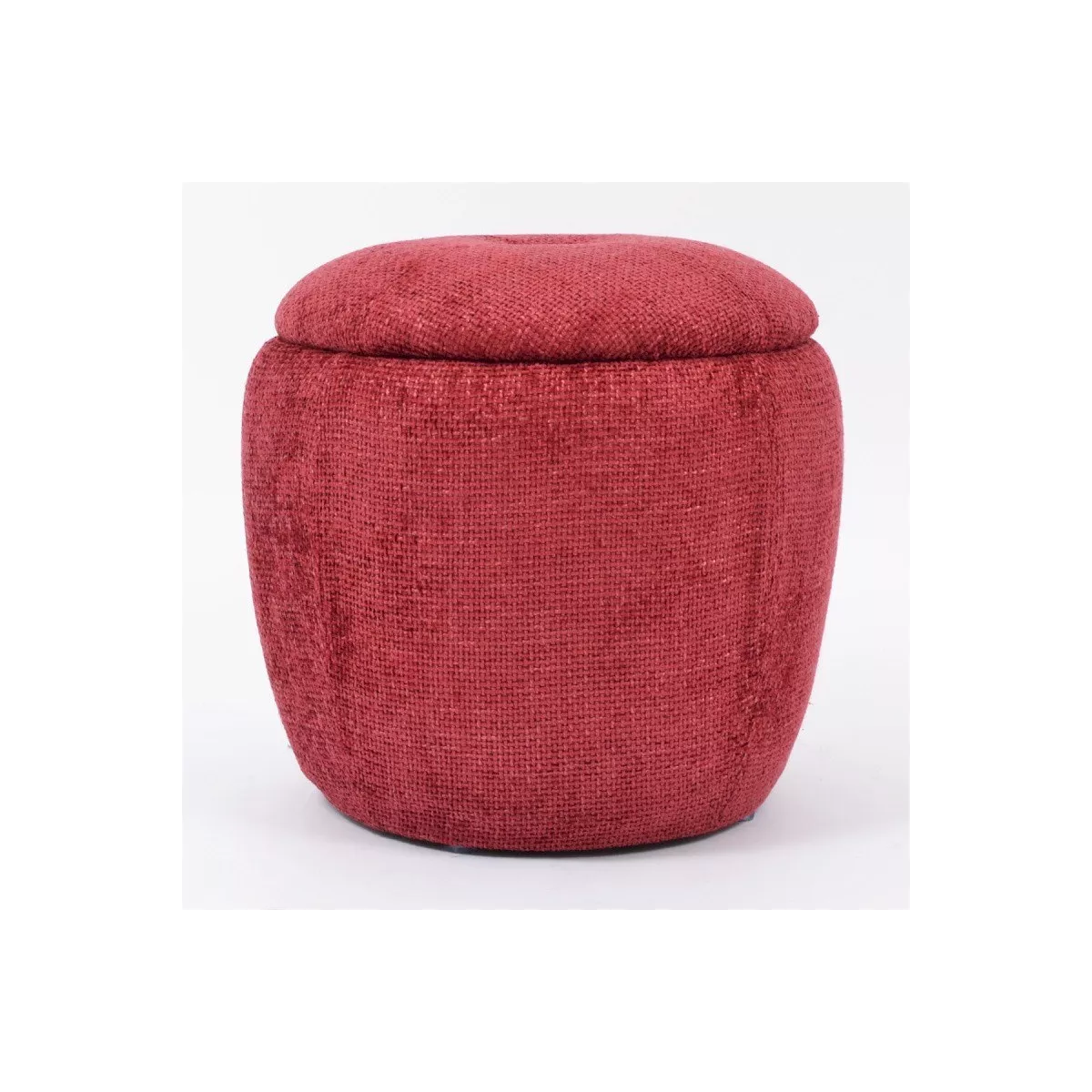 Pouf/Coffre Camellia Tissu Rouge