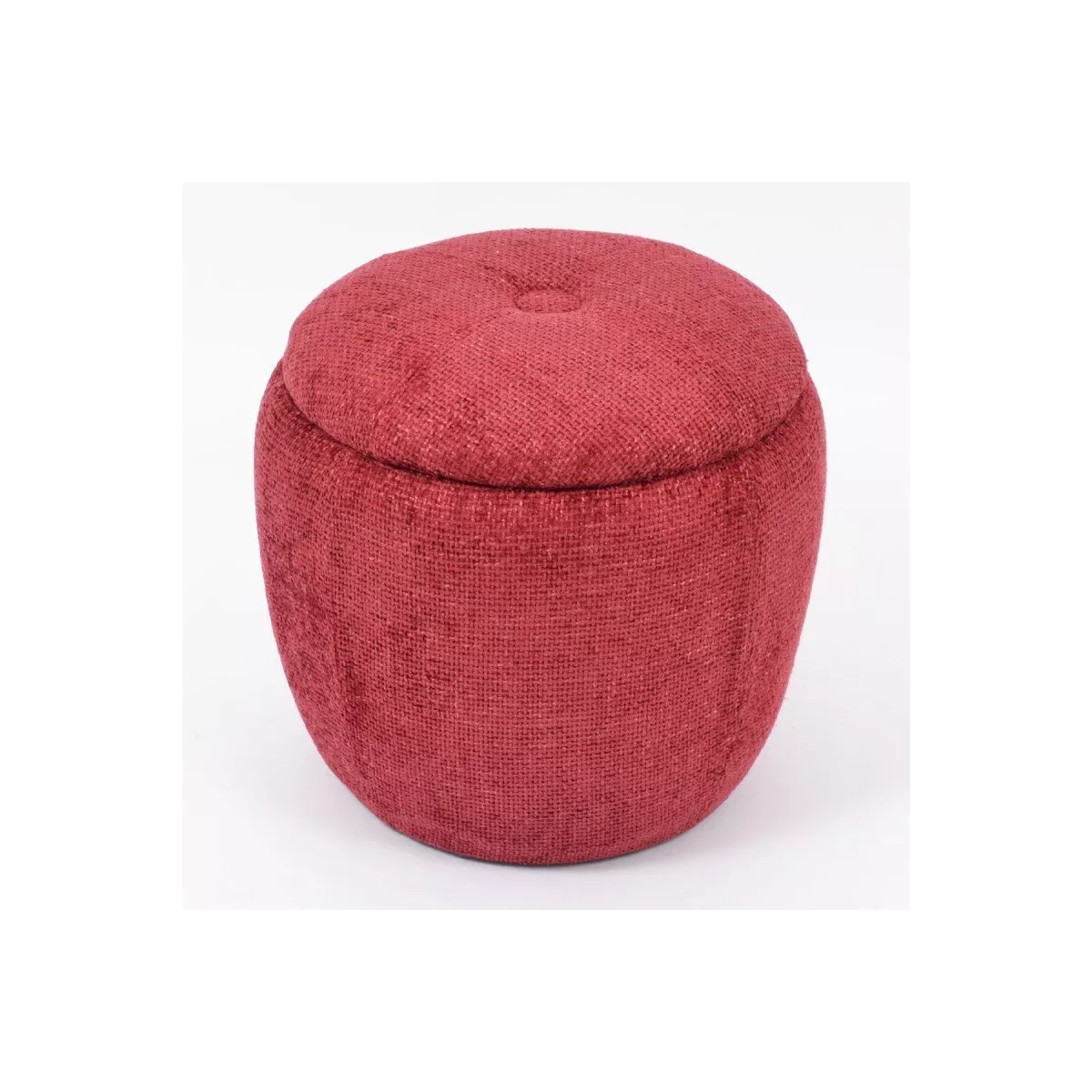 Pouf/Coffre Camellia Tissu Rouge