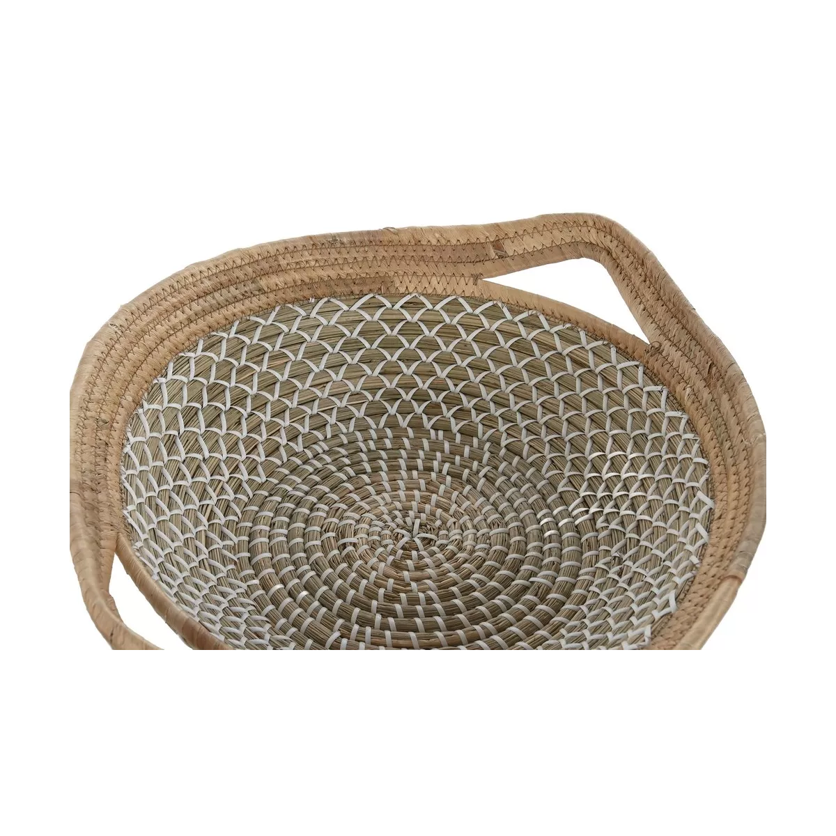 Corbeille en Roseau et Seagrass 47x40