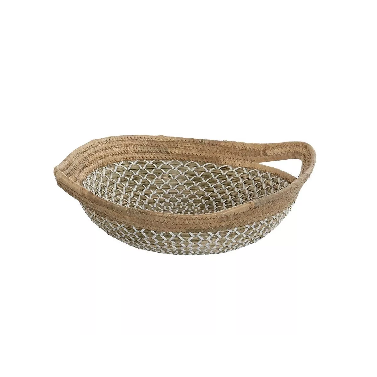 Corbeille en Roseau et Seagrass 47x40