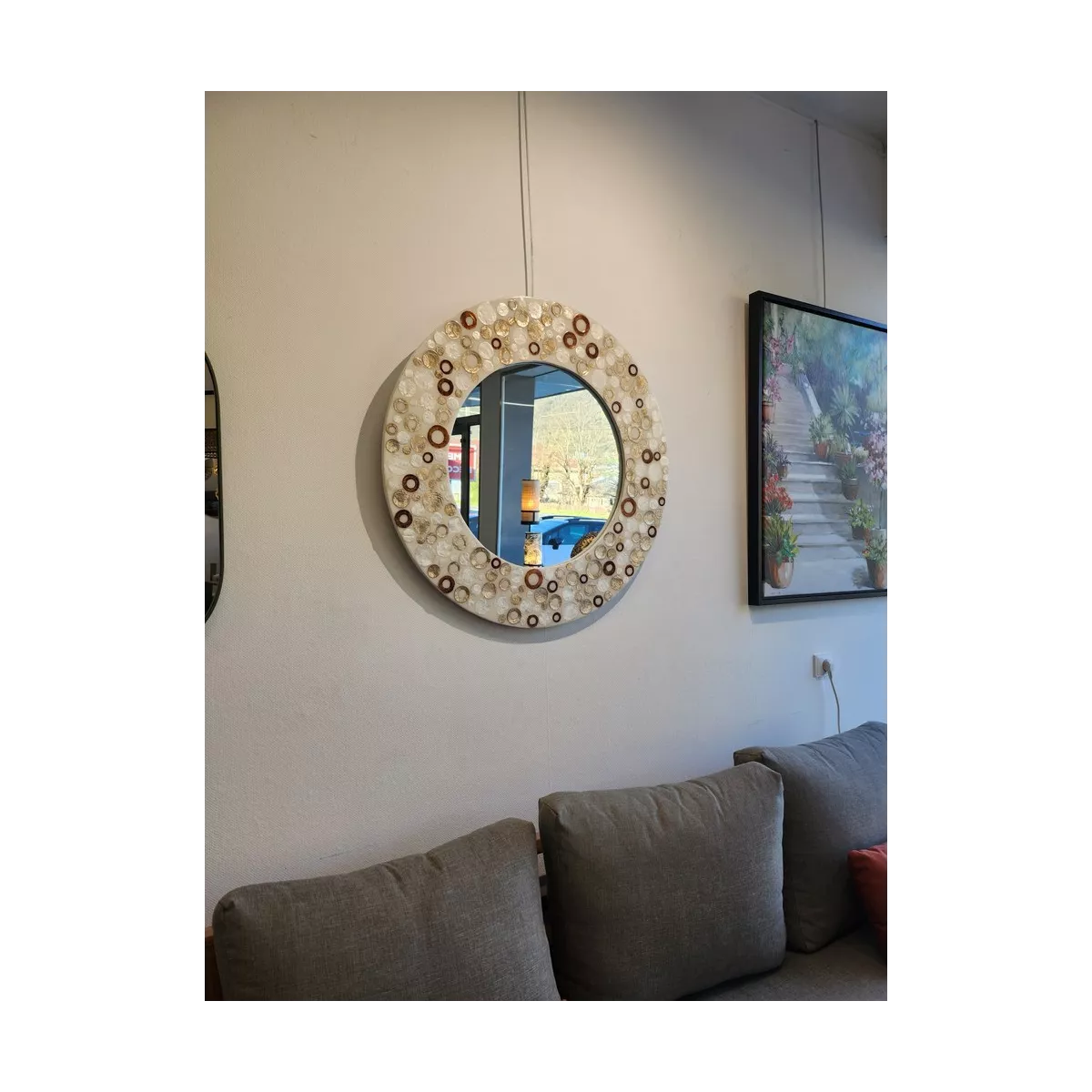 Miroir Taliana Nacre 80x80