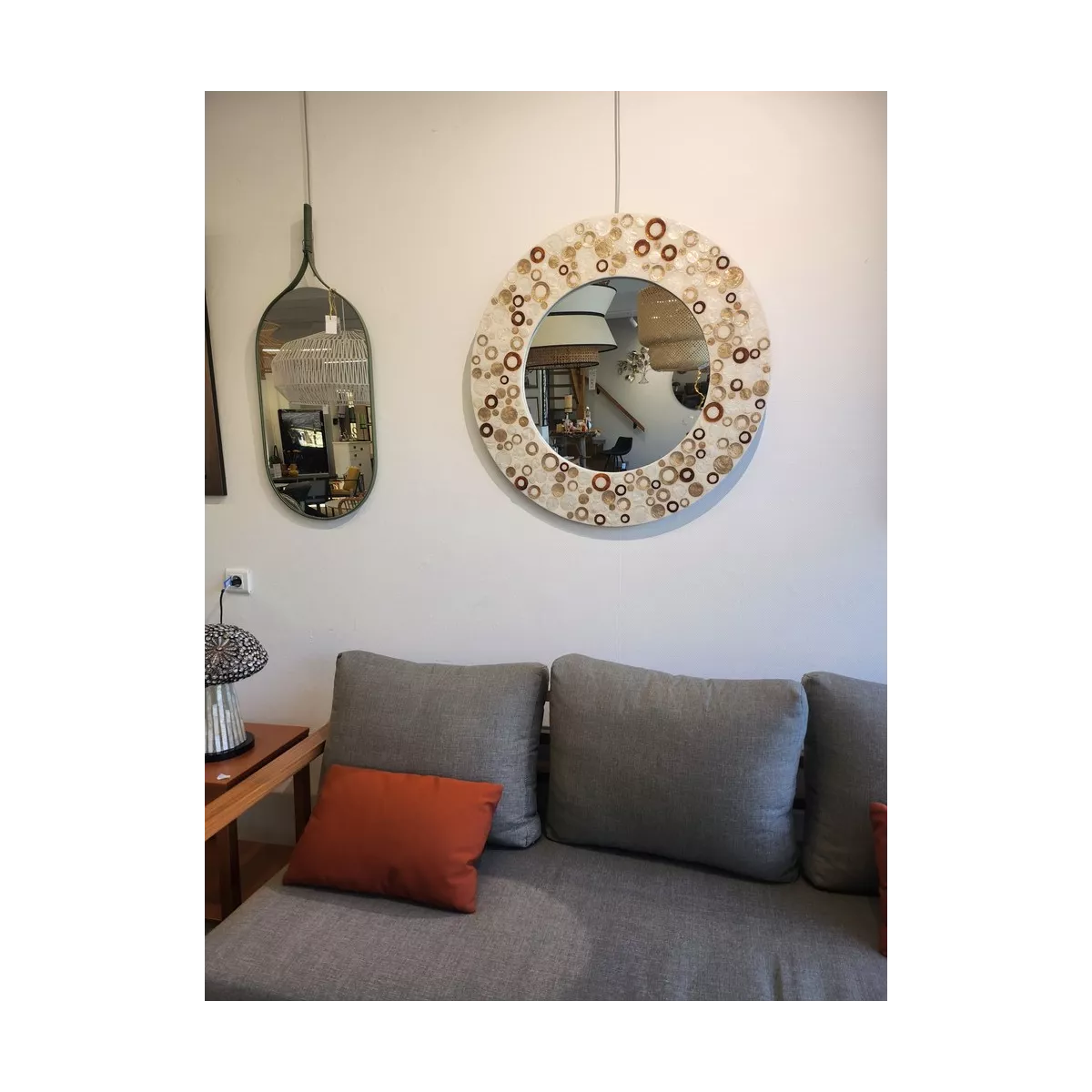 Miroir Taliana Nacre 80x80