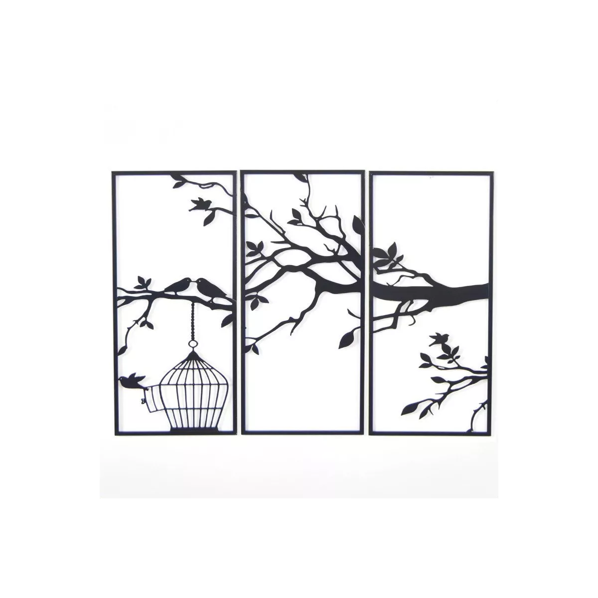Déco Murale Métal Triptyque Arbre 105x75