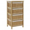 Meuble rangement Bambou 4 tiroirs