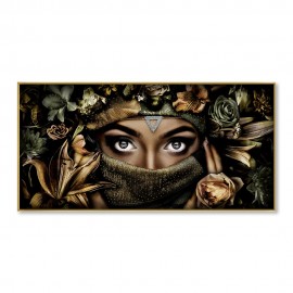Tableau Visage Strass 160x80