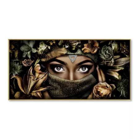 Tableau Visage Strass 160x80