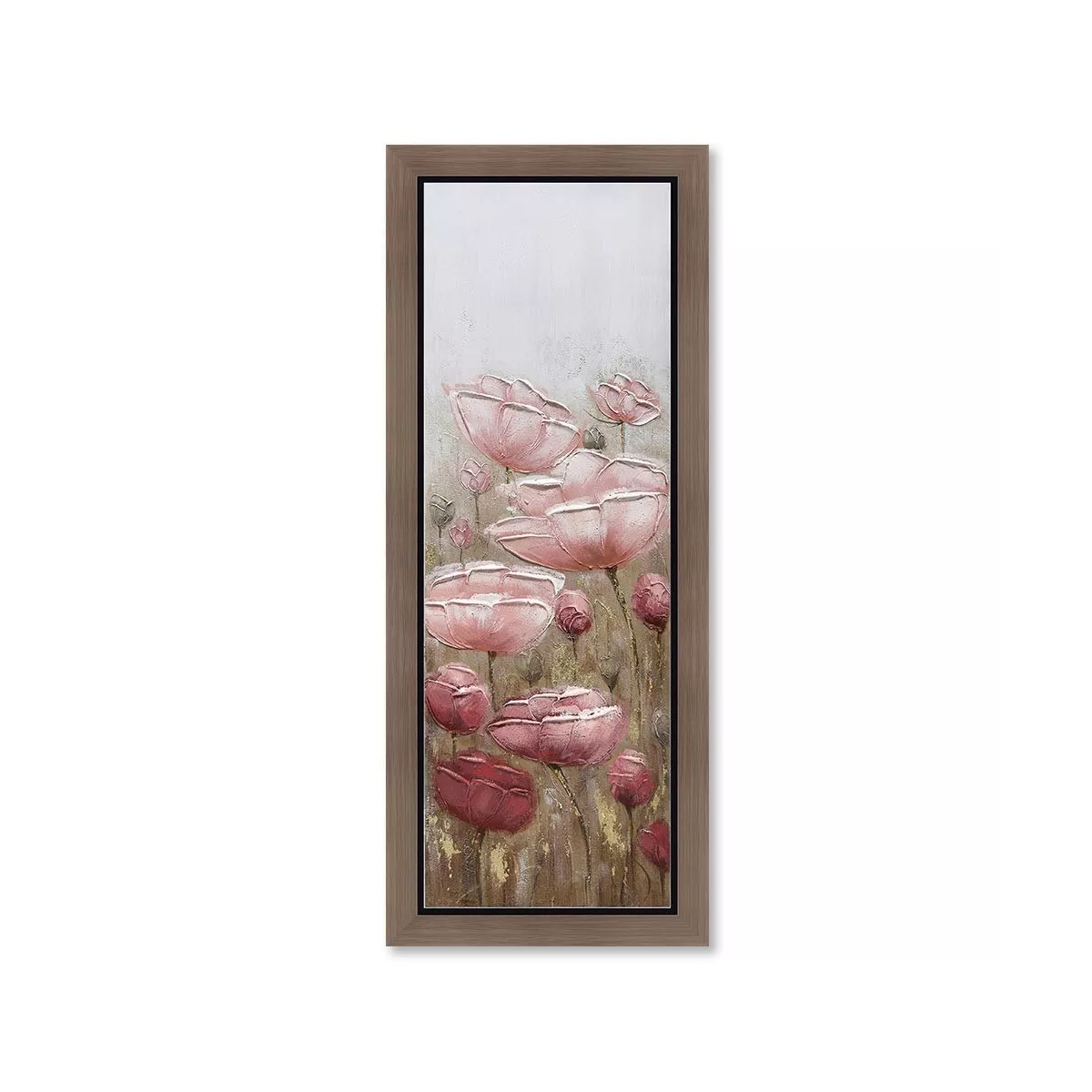 Tableau Fleurs Roses 53x133cm