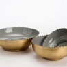 Coupes Email Gris et dentelle dorée serie de 3