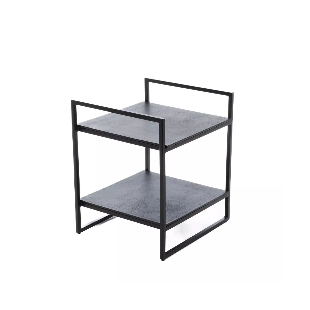 Bout de Canapé 2 Niveaux Noir 43x40