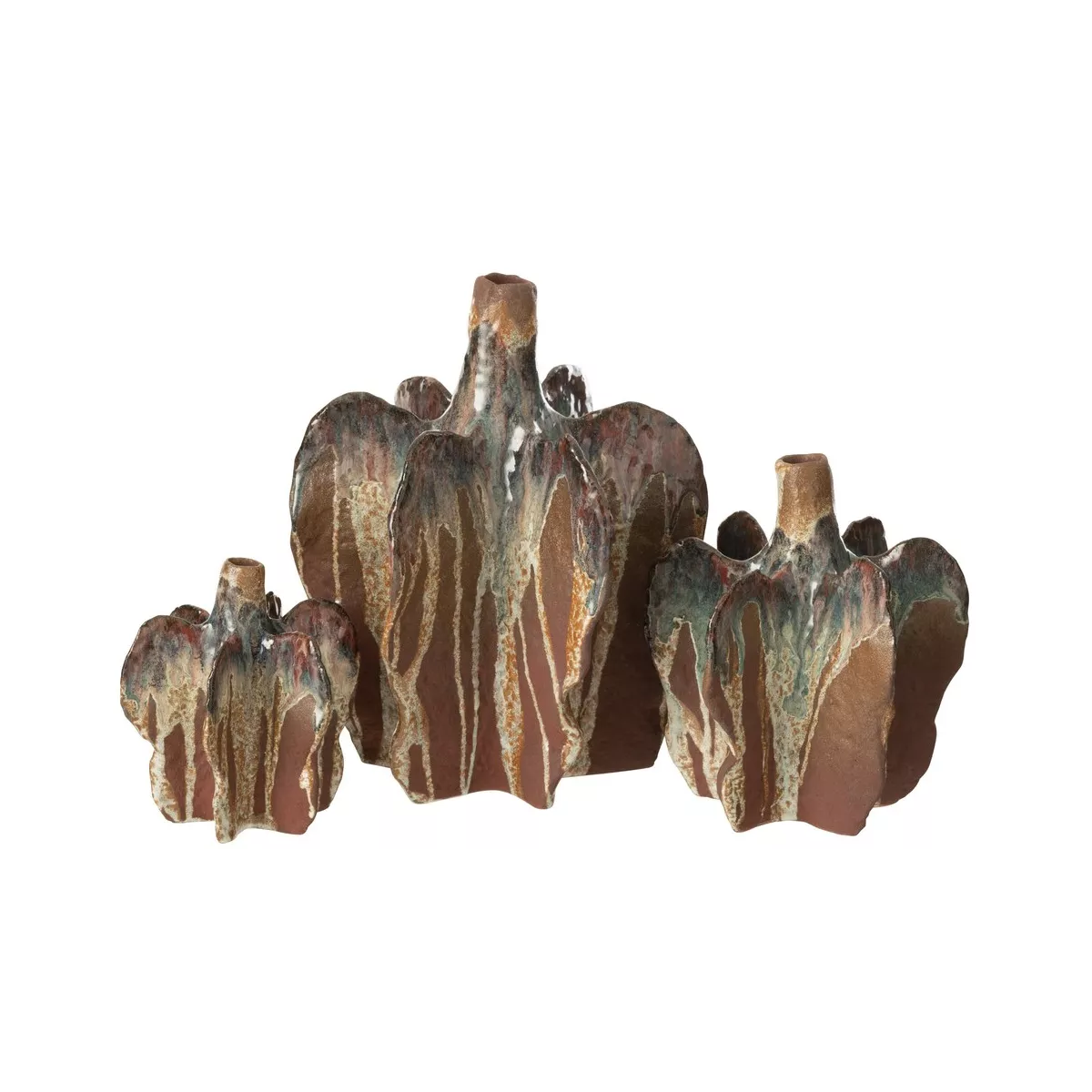 Vase Nagas Rouille H.30cm