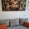 Tableau Visage Strass 160x80