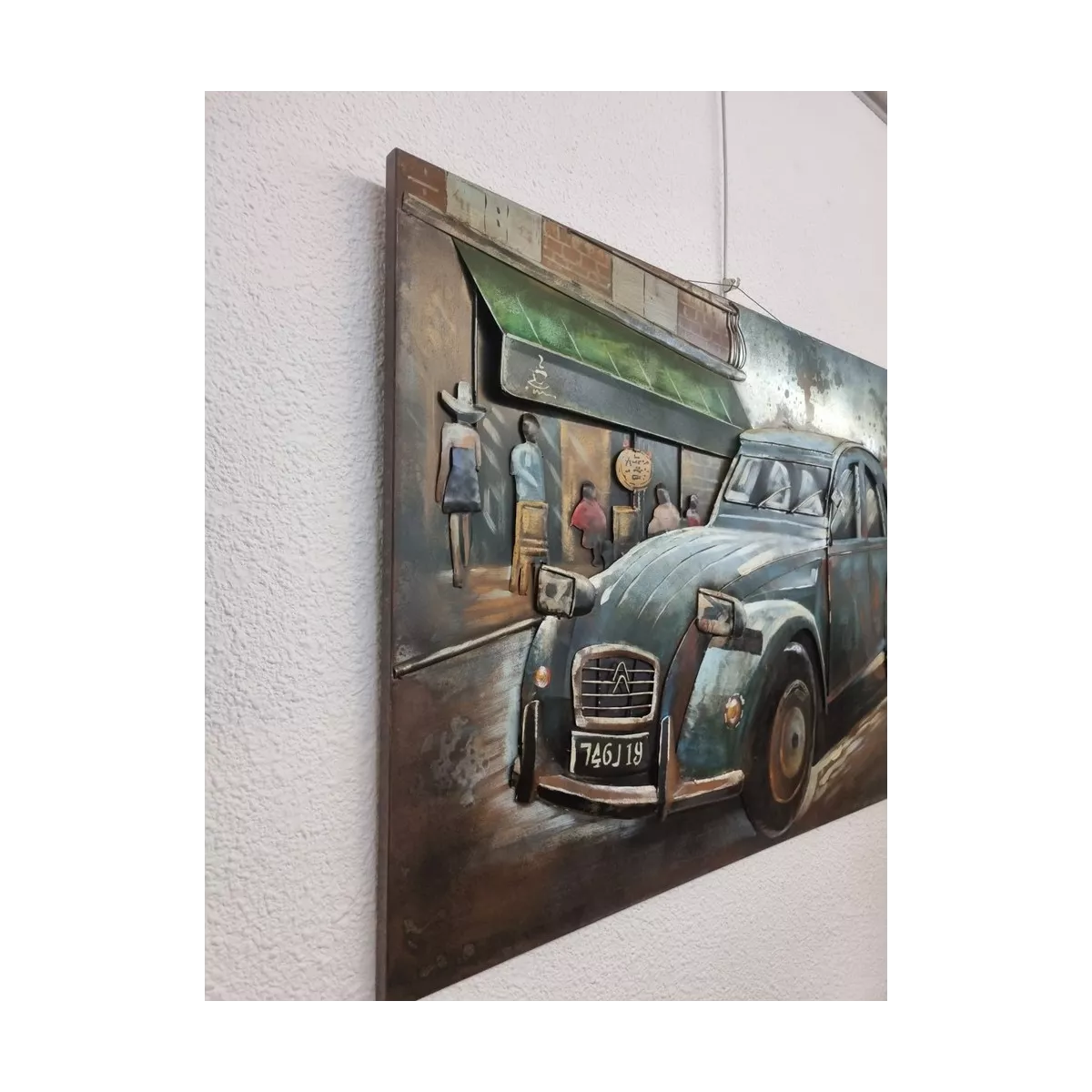 Tableau Métal 2CV 120X80
