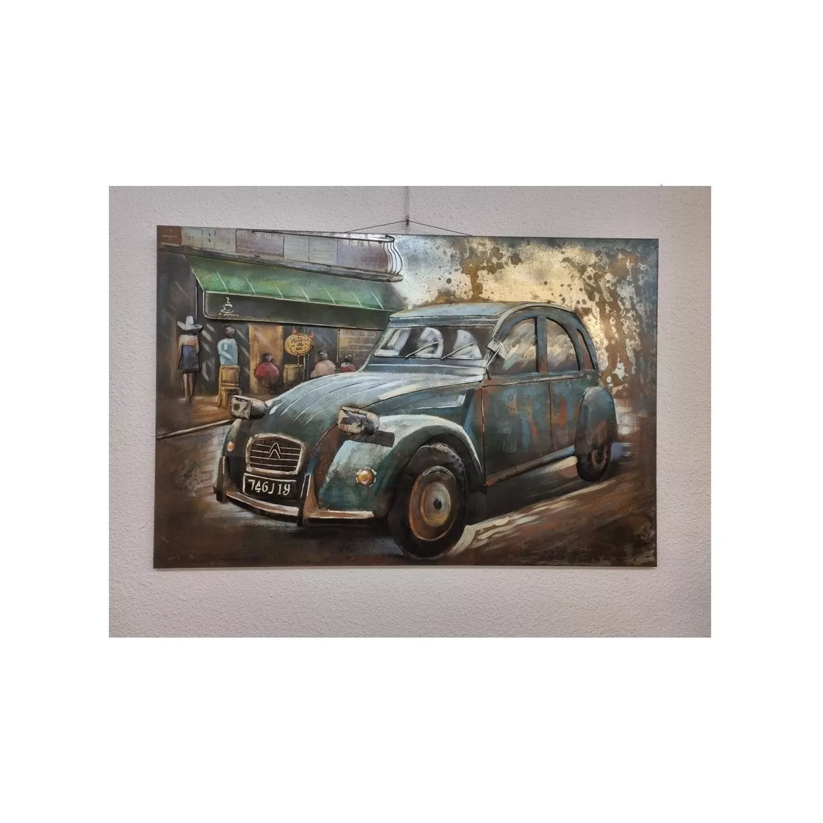 Tableau Métal 2CV 120X80