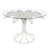Table basse en Rotin Palmier Blanc 80x80