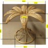 Table basse en Rotin Palmier Blanc 80x80