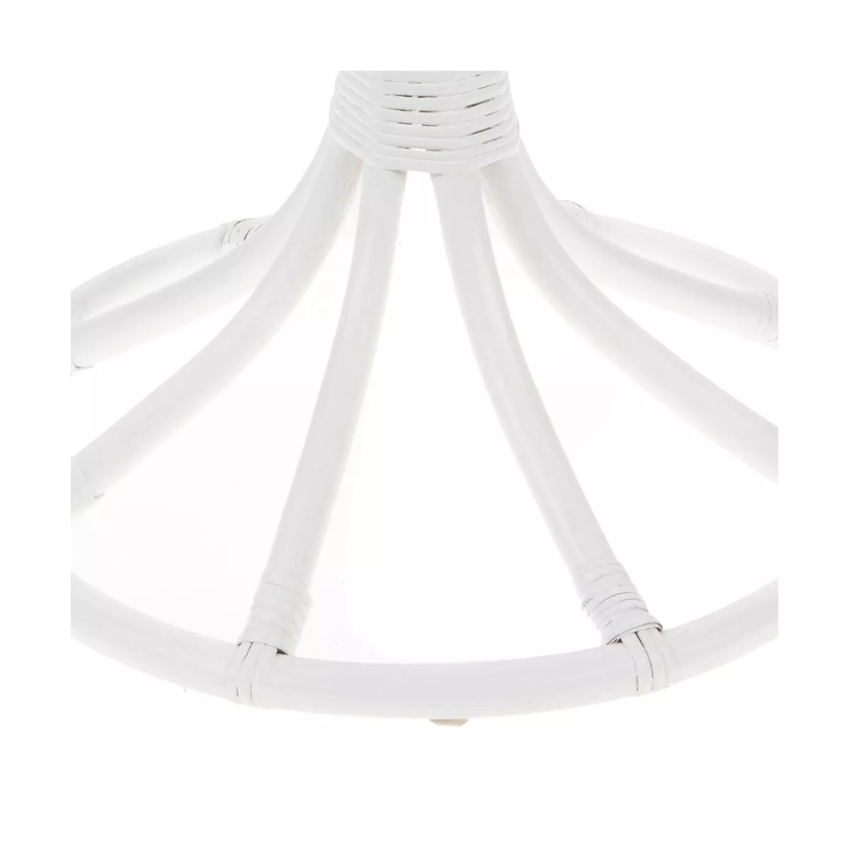 Table basse en Rotin Palmier Blanc 80x80