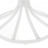 Table basse en Rotin Palmier Blanc 80x80