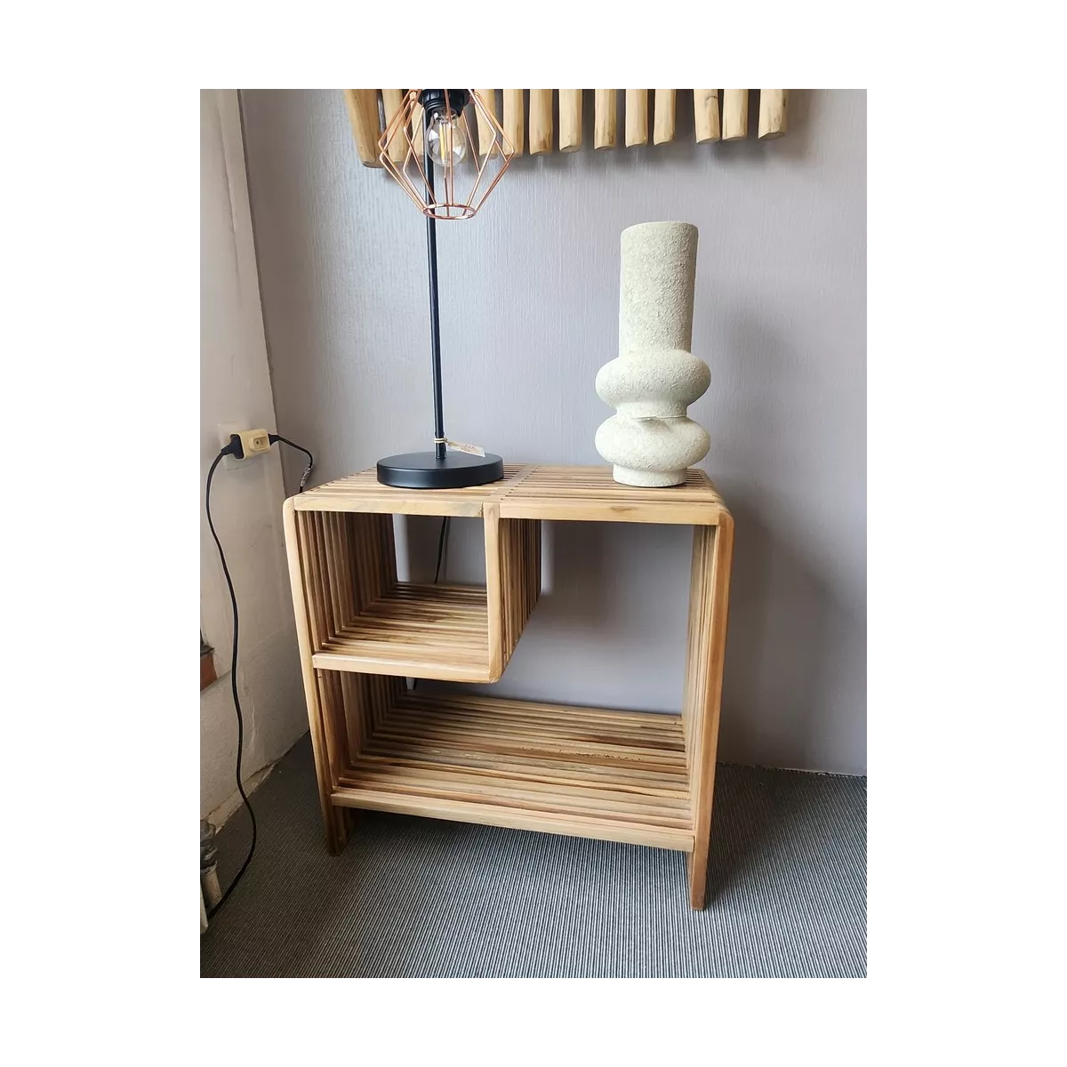Console Teck Calopsite 60 cm