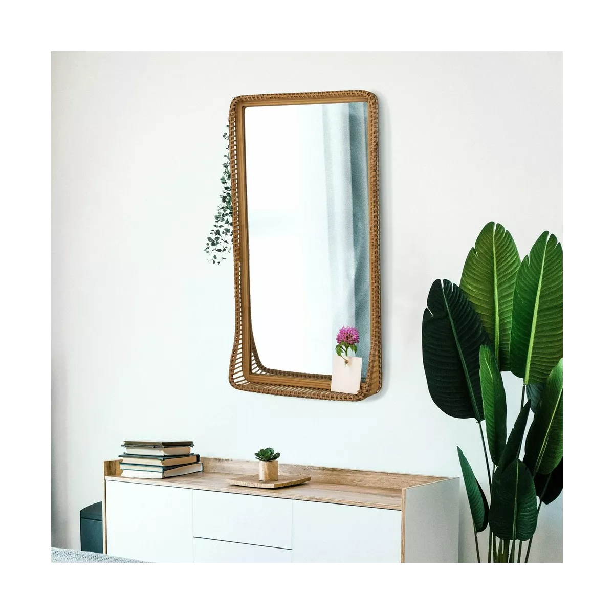 Miroir Shelly Rotin 52x100