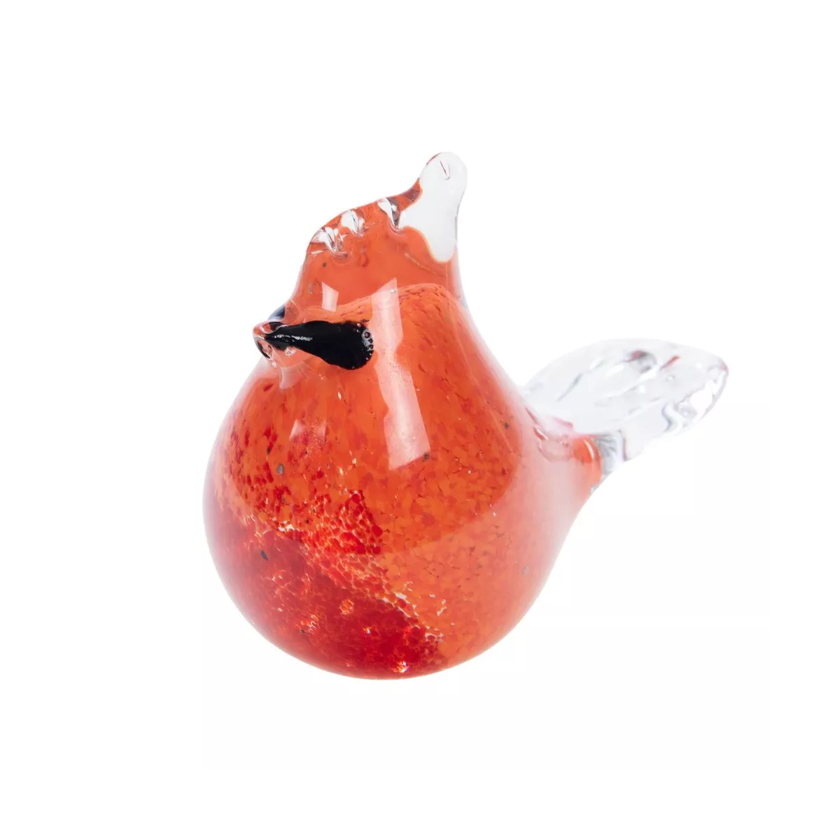 Oiseau Rouge pate de verre 12x9