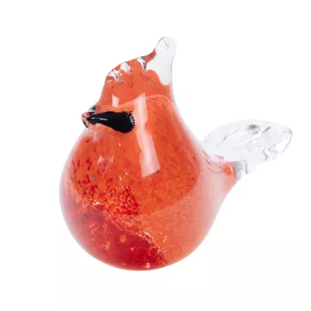 Oiseau Rouge pate de verre 12x9