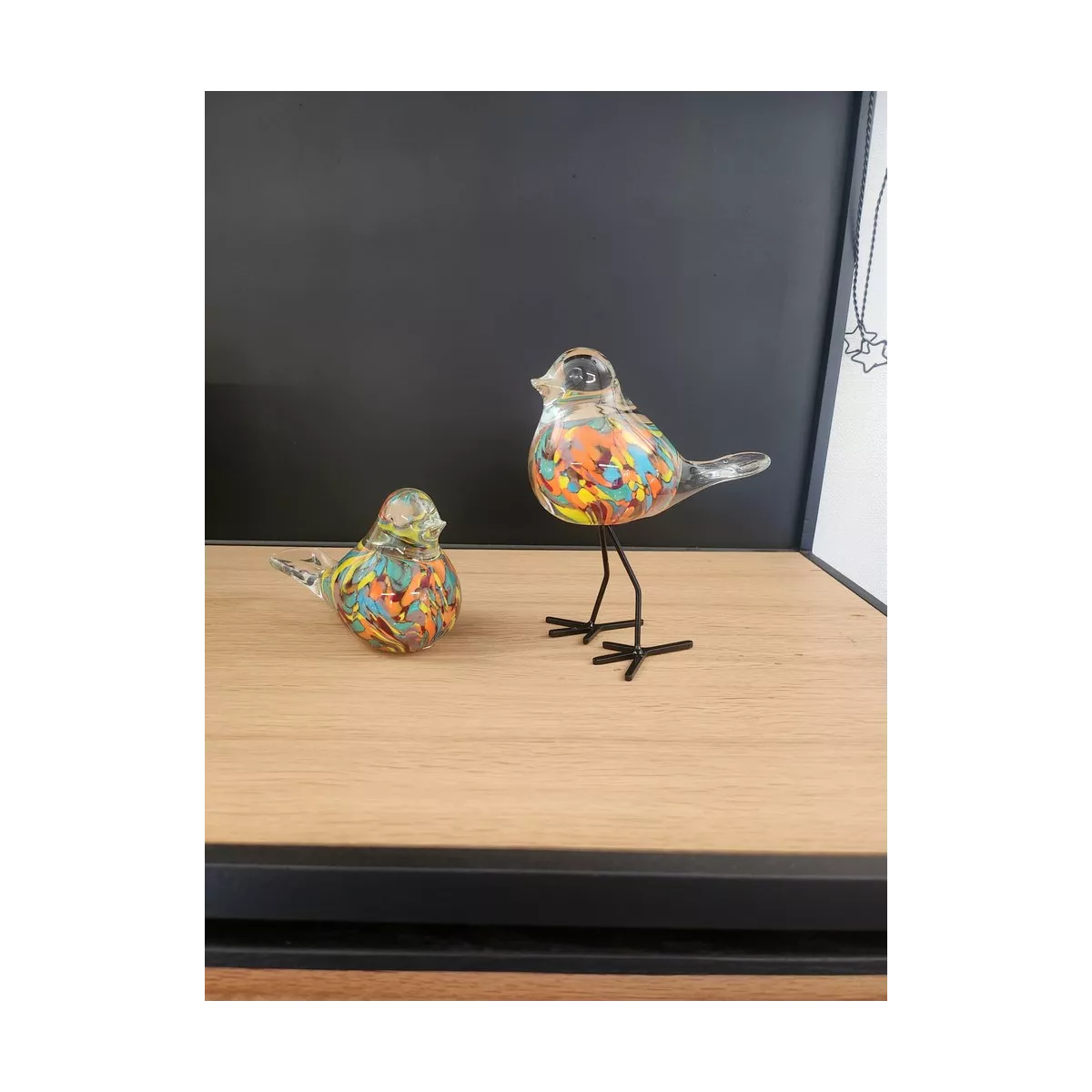 Oiseau Rio en pate de verre 16x9