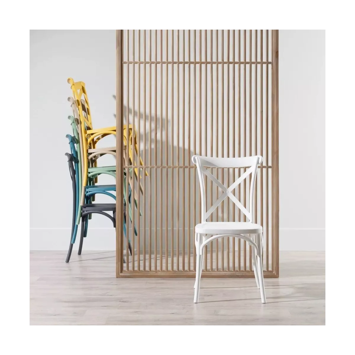 Chaise  Bistrot Croisée Blanc