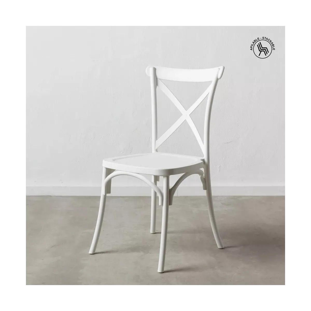 Chaise  Bistrot Croisée Blanc
