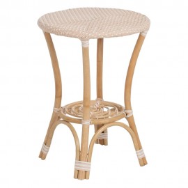 Table Bistrot Rotin Olivia Beige 50cm