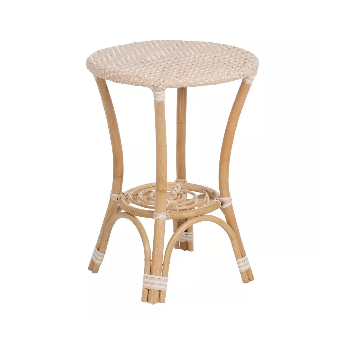 Table Bistrot Rotin Olivia Beige 50cm