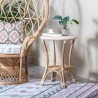 Table Bistrot Rotin Olivia Beige 50cm