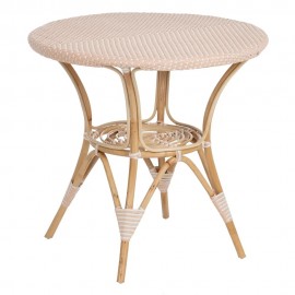 Table Bistrot Rotin Olivia Beige 81cm