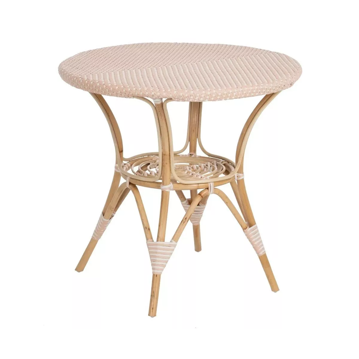 Table Bistrot Rotin Olivia Beige 81cm