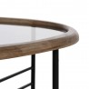Table Basse Goutte Bois et Métal 76x81