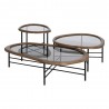 Table Basse Goutte Bois et Métal 76x81