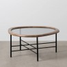 Table Basse Goutte Bois et Métal 76x81