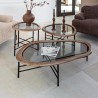 Table Basse Goutte Bois et Métal 76x81